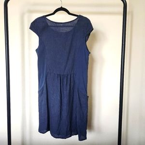 Lungo L'Arno Italian Linen Casual Breathable Navy Blue Size L Pocket Detail